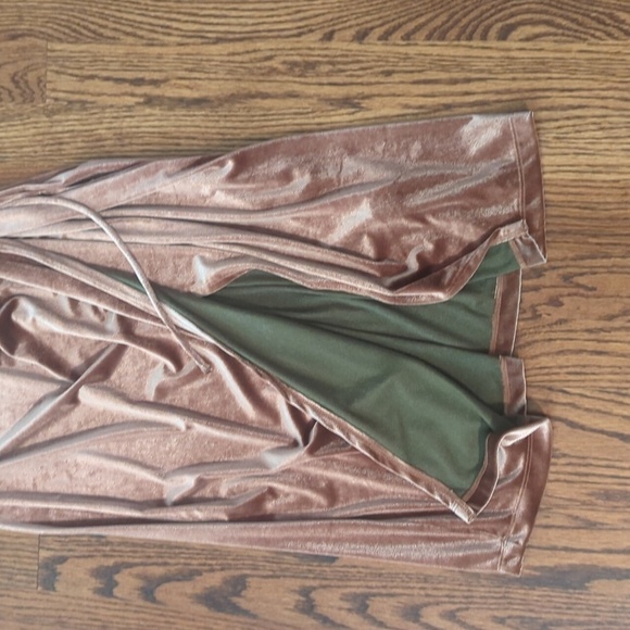 ASTR The Label Dress Mauve Velvet Slip Dress Wrap Mini Party NWT Sz M - Picture 6 of 9